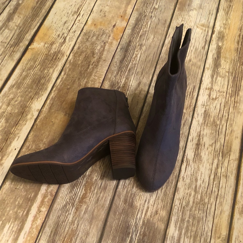 Grey Suede Ankle Boot